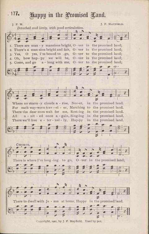 Crowning Carols: a superior collection of Sacred songs for the Church, Sunday school, singing class, singing convention, etc. page 187