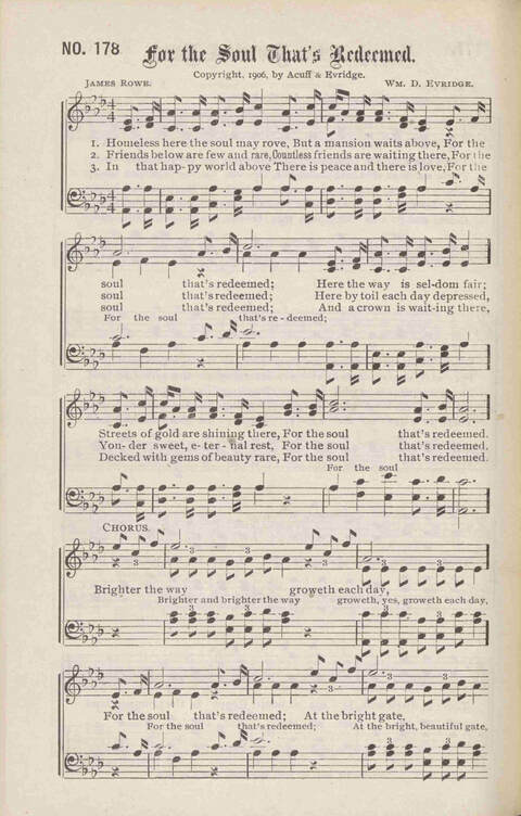 Crowning Carols: a superior collection of Sacred songs for the Church, Sunday school, singing class, singing convention, etc. page 188