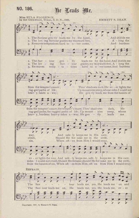 Crowning Carols: a superior collection of Sacred songs for the Church, Sunday school, singing class, singing convention, etc. page 196
