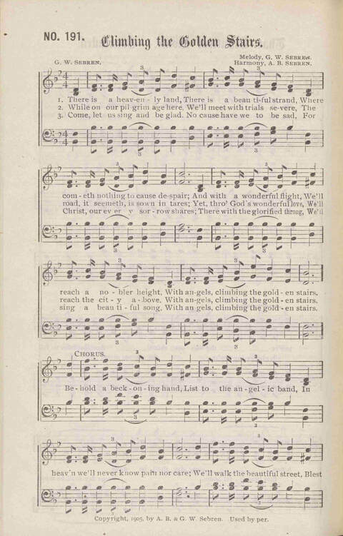 Crowning Carols: a superior collection of Sacred songs for the Church, Sunday school, singing class, singing convention, etc. page 202