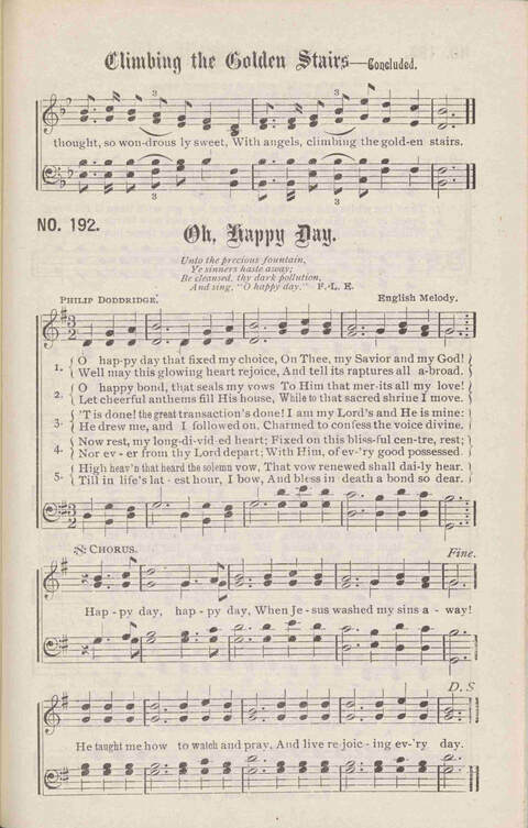 Crowning Carols: a superior collection of Sacred songs for the Church, Sunday school, singing class, singing convention, etc. page 203
