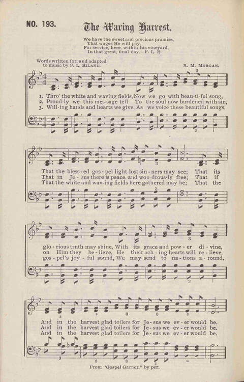 Crowning Carols: a superior collection of Sacred songs for the Church, Sunday school, singing class, singing convention, etc. page 204