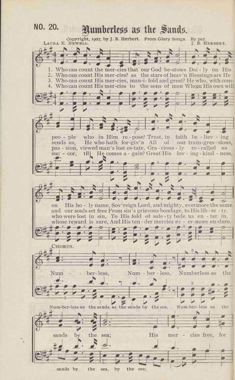 Crowning Carols: a superior collection of Sacred songs for the Church, Sunday school, singing class, singing convention, etc. page 22
