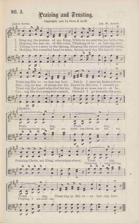 Crowning Carols: a superior collection of Sacred songs for the Church, Sunday school, singing class, singing convention, etc. page 3