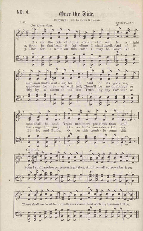 Crowning Carols: a superior collection of Sacred songs for the Church, Sunday school, singing class, singing convention, etc. page 4