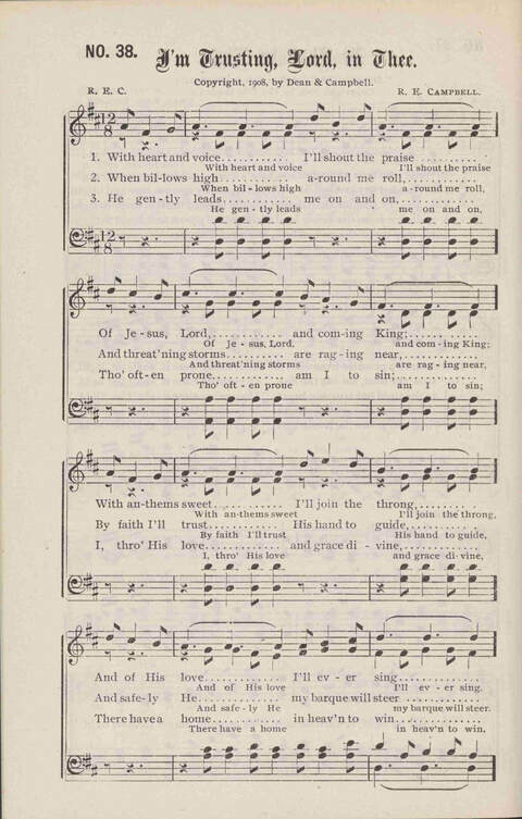 Crowning Carols: a superior collection of Sacred songs for the Church, Sunday school, singing class, singing convention, etc. page 40