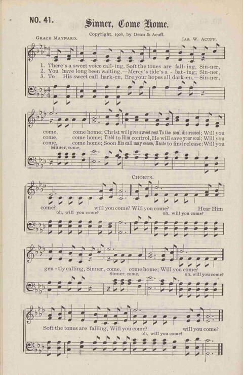 Crowning Carols: a superior collection of Sacred songs for the Church, Sunday school, singing class, singing convention, etc. page 44