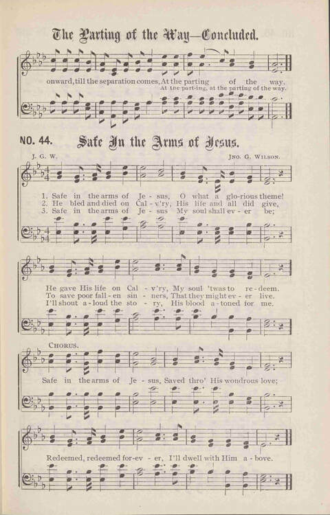 Crowning Carols: a superior collection of Sacred songs for the Church, Sunday school, singing class, singing convention, etc. page 47