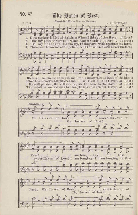 Crowning Carols: a superior collection of Sacred songs for the Church, Sunday school, singing class, singing convention, etc. page 50