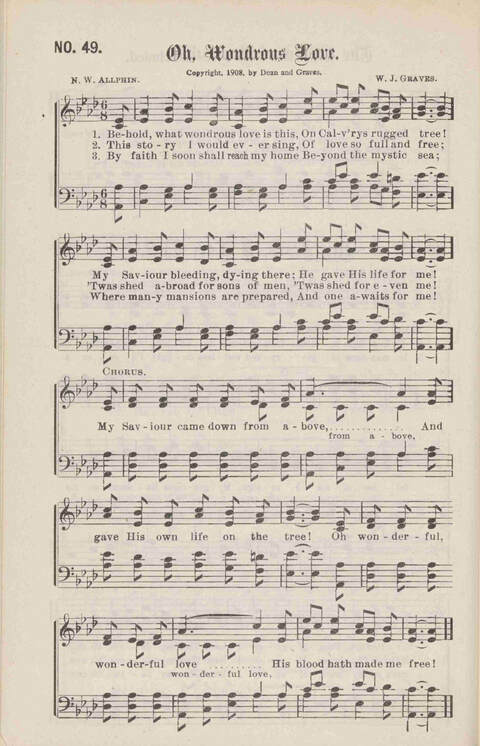 Crowning Carols: a superior collection of Sacred songs for the Church, Sunday school, singing class, singing convention, etc. page 52