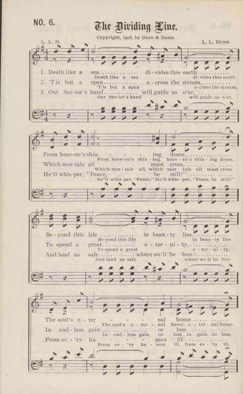 Crowning Carols: a superior collection of Sacred songs for the Church, Sunday school, singing class, singing convention, etc. page 6