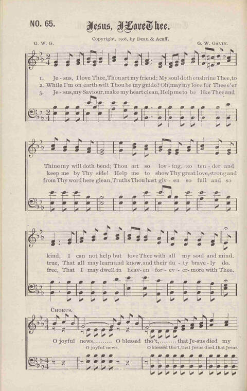 Crowning Carols: a superior collection of Sacred songs for the Church, Sunday school, singing class, singing convention, etc. page 68