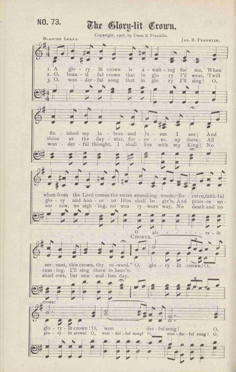 Crowning Carols: a superior collection of Sacred songs for the Church, Sunday school, singing class, singing convention, etc. page 76