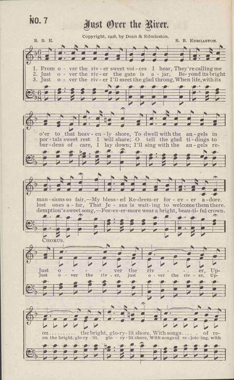 Crowning Carols: a superior collection of Sacred songs for the Church, Sunday school, singing class, singing convention, etc. page 8