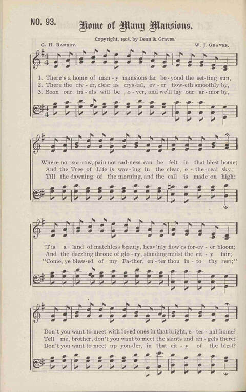 Crowning Carols: a superior collection of Sacred songs for the Church, Sunday school, singing class, singing convention, etc. page 98