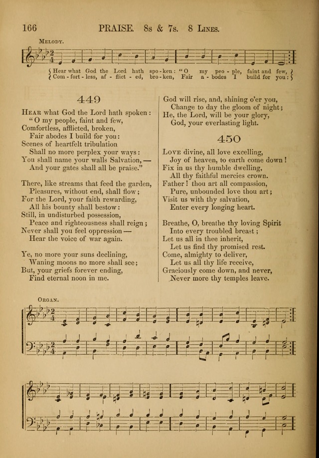 Church Choral-Book: containing tunes and hymns for congregational singing, and adapted to choirs and social worship page 166