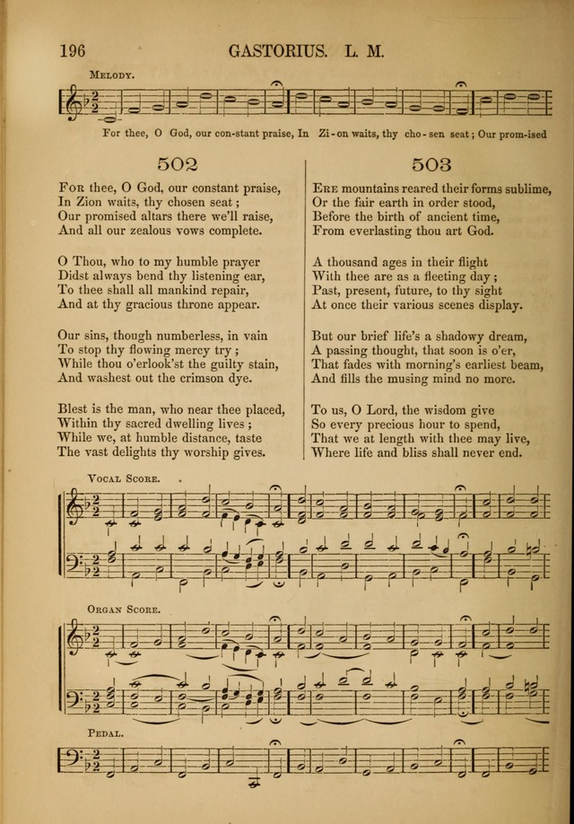 Church Choral-Book: containing tunes and hymns for congregational singing, and adapted to choirs and social worship page 196