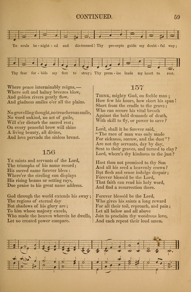 Church Choral-Book: containing tunes and hymns for congregational singing, and adapted to choirs and social worship page 59