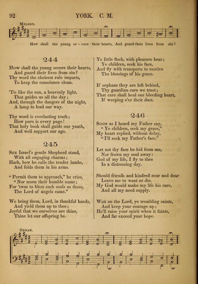 Church Choral-Book: containing tunes and hymns for congregational singing, and adapted to choirs and social worship page 92