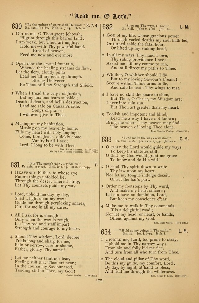 The Clifton Chapel Collection of "Psalms, Hymns, and Spiritual Songs": for public, social and family worship and private devotions at the Sanitarium, Clifton Springs, N. Y. page 120