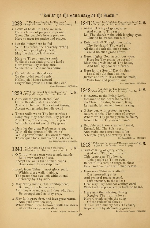 The Clifton Chapel Collection of "Psalms, Hymns, and Spiritual Songs": for public, social and family worship and private devotions at the Sanitarium, Clifton Springs, N. Y. page 236