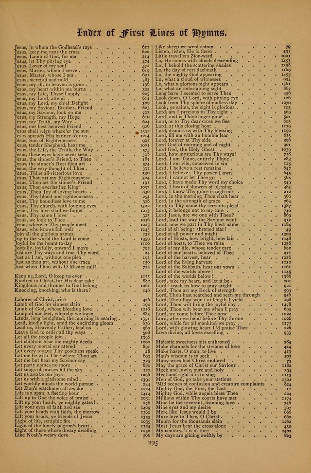 The Clifton Chapel Collection of "Psalms, Hymns, and Spiritual Songs": for public, social and family worship and private devotions at the Sanitarium, Clifton Springs, N. Y. page 295