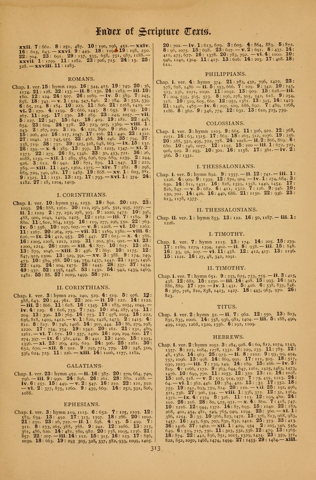 The Clifton Chapel Collection of "Psalms, Hymns, and Spiritual Songs": for public, social and family worship and private devotions at the Sanitarium, Clifton Springs, N. Y. page 313