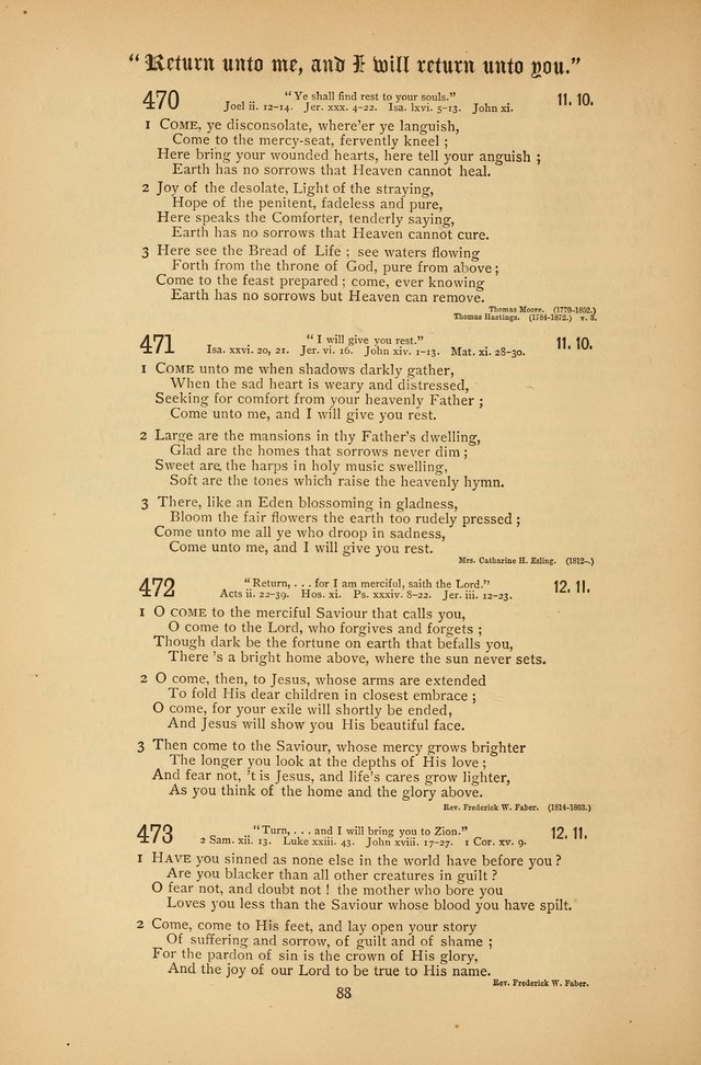 The Clifton Chapel Collection of "Psalms, Hymns, and Spiritual Songs": for public, social and family worship and private devotions at the Sanitarium, Clifton Springs, N. Y. page 88