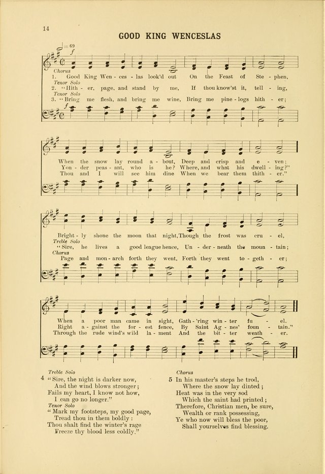 Christmas Carols and Hymns: for school and choir page 14 | Hymnary.org