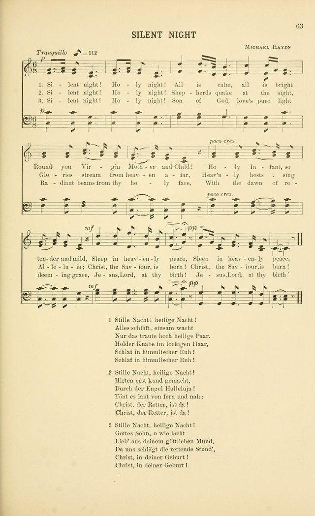 Christmas Carols and Hymns: for school and choir page 63