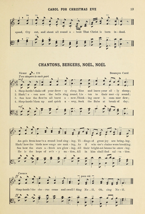 Christmas Carols and Hymns: for school and choir page 13