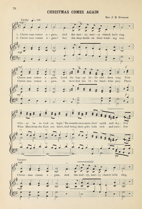 Christmas Carols and Hymns: for school and choir page 76