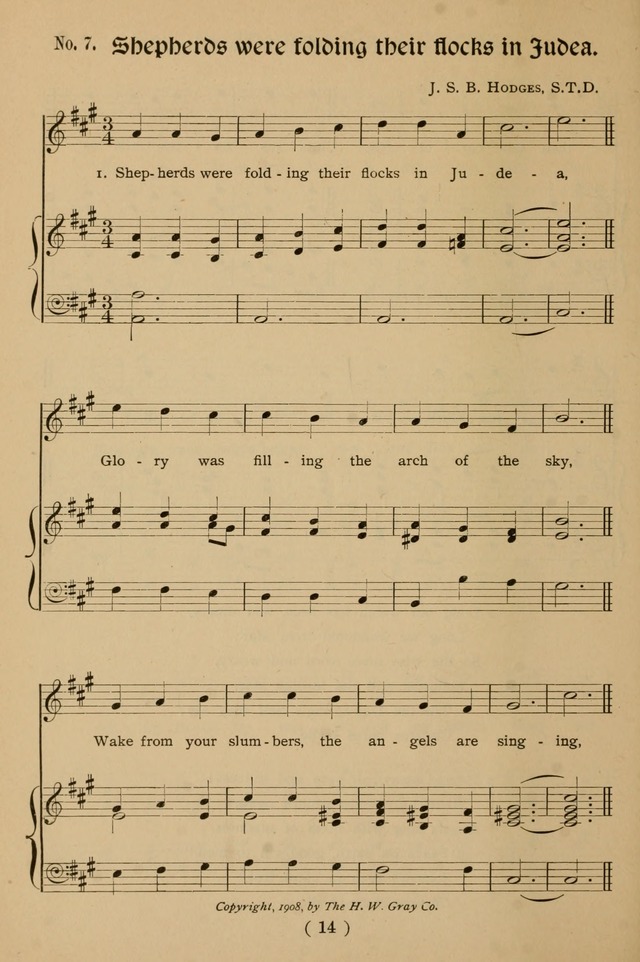 Christmas Carols and Hymns for Children: set to music by the Rev. J. S. B. Hodges, S.T.D. page 15