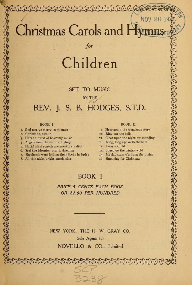 Christmas Carols and Hymns for Children: set to music by the Rev. J. S. B. Hodges, S.T.D. page 2