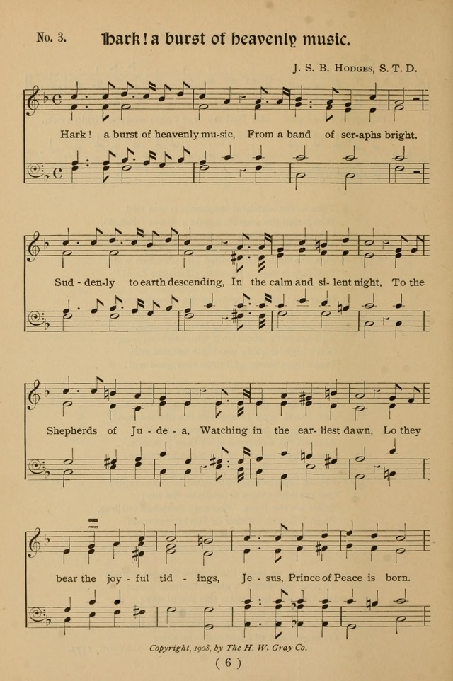 Christmas Carols and Hymns for Children: set to music by the Rev. J. S. B. Hodges, S.T.D. page 7