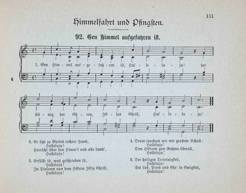 Concordia Chöre: eine Sammlung von Liedern in vierstimmigem Satz für unsere Schulen und Sonntagsschulen page 111