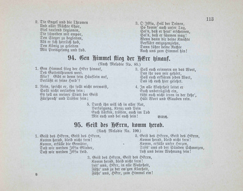 Concordia Chöre: eine Sammlung von Liedern in vierstimmigem Satz für unsere Schulen und Sonntagsschulen page 113