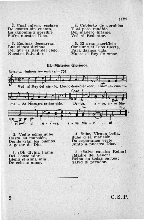 Coleccion de Cantos Sagrados Populares page 129