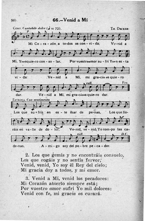 Coleccion de Cantos Sagrados Populares page 90