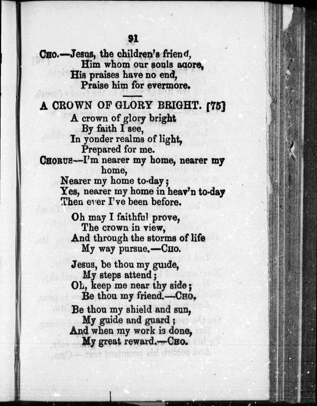 A Companion to the Canadian Sunday School Harp: being a selection of hymns set to music, for Sunday schools and the social circle page 89