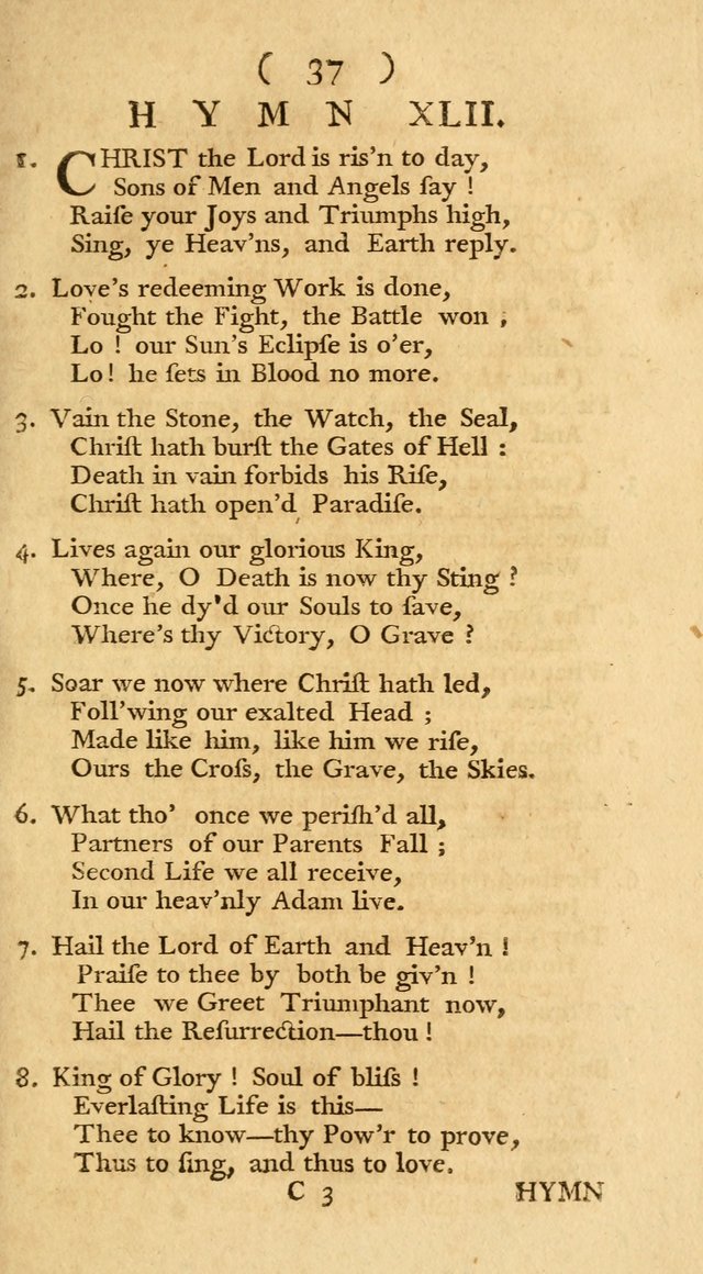 The Christians Duty, exhibited, in a series of Hymns: collected from various authors, designed for the worship of God, and for the edification of Christians (1st Ed.) page 37