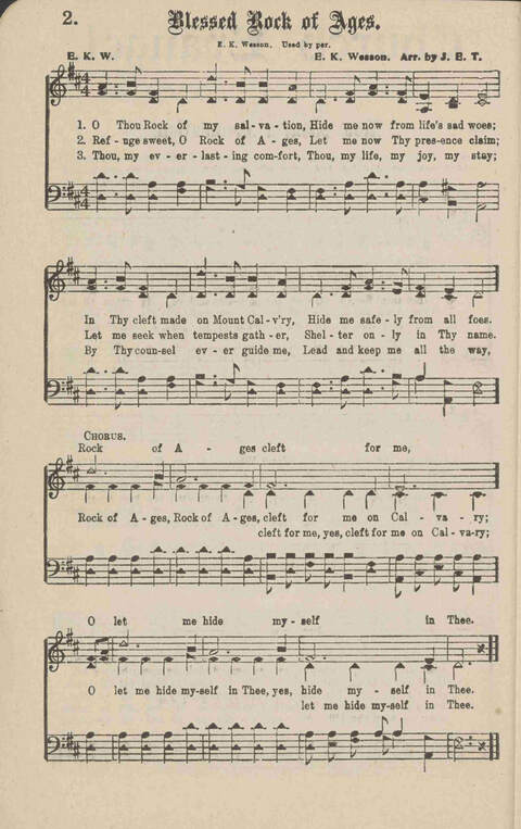 Church Evangel: a choice collection of gospel songs for church and evangelistic work page 2
