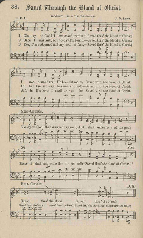 Church Evangel: a choice collection of gospel songs for church and evangelistic work page 40