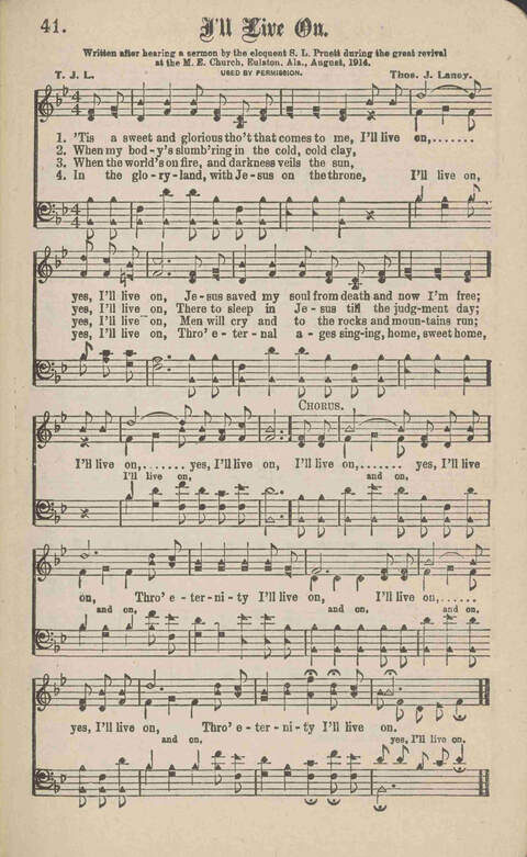 Church Evangel: a choice collection of gospel songs for church and evangelistic work page 43