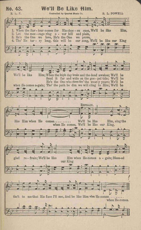 Church Evangel: a choice collection of gospel songs for church and evangelistic work page 45