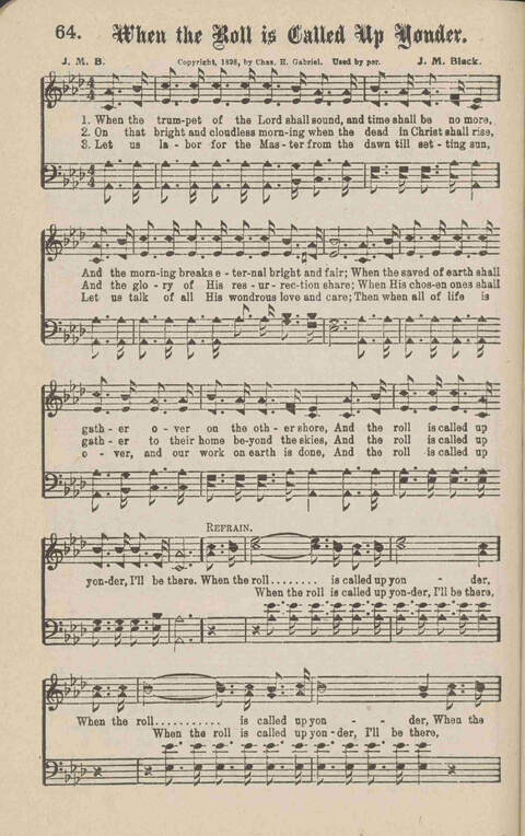 Church Evangel: a choice collection of gospel songs for church and evangelistic work page 66