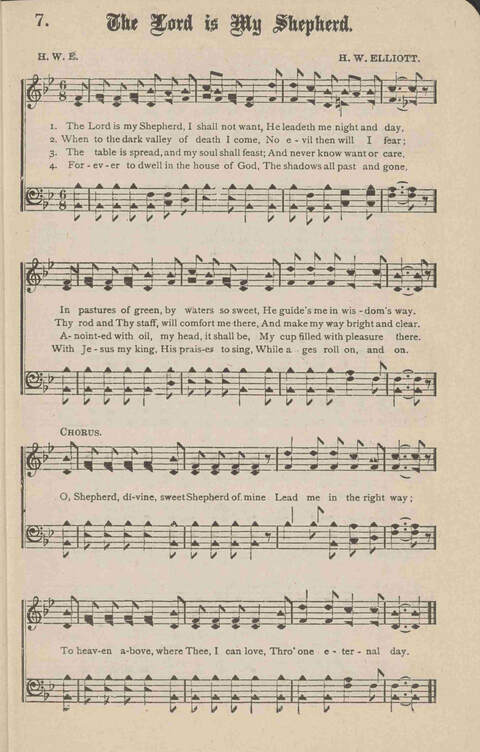 Church Evangel: a choice collection of gospel songs for church and evangelistic work page 7