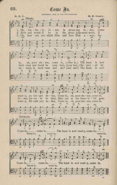 Church Evangel: a choice collection of gospel songs for church and evangelistic work page 72
