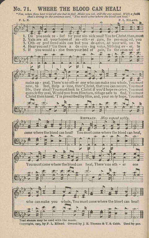 Church Evangel: a choice collection of gospel songs for church and evangelistic work page 74