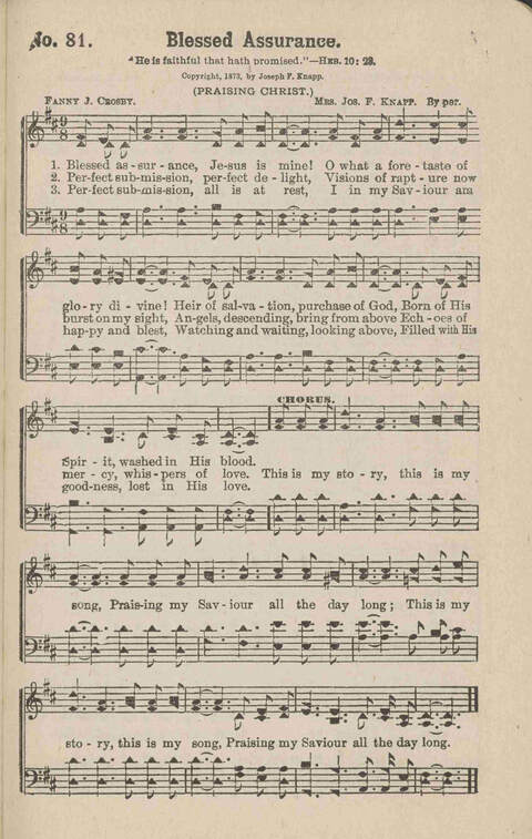 Church Evangel: a choice collection of gospel songs for church and evangelistic work page 85
